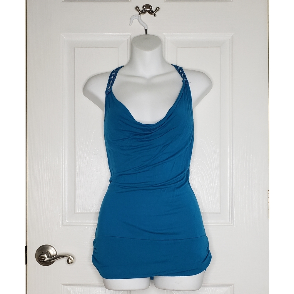 Charlotte Russe Beaded Tank - Blue